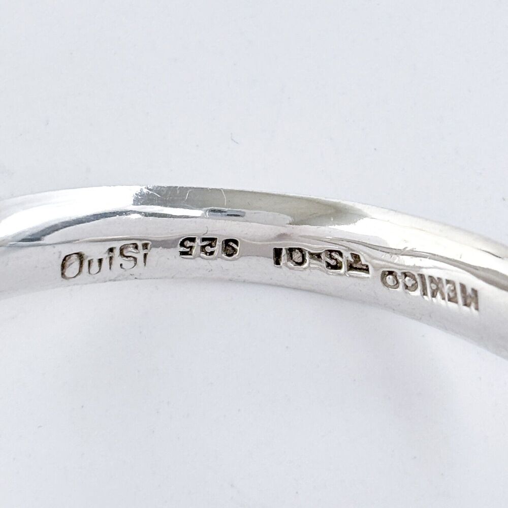 Vintage OuiSi Mexico Taxco TS-01 Sterling Silver 925 Zigzag Cuff Bracelet 6" - Picture 8 of 10